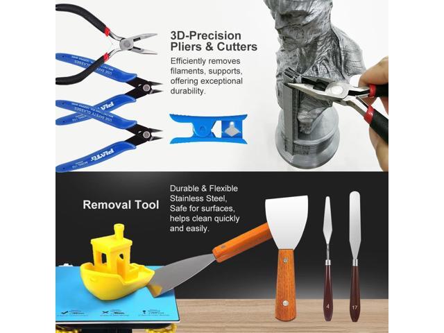 82 Pcs 3D Printer Tool Kit with Case, 3D Printing Tools with Accessories of Deburring Tool, Nozzle Cleaning Kit, Screwdriver Kit, Tube Cutter for...