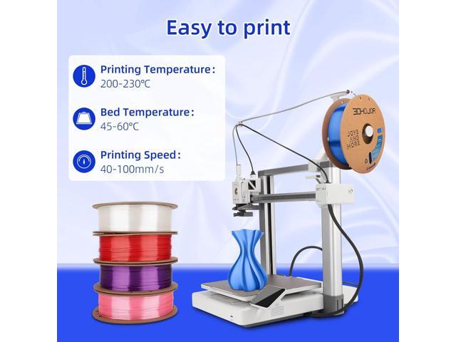 Silk PLA Filament 1.75mm, Silk PLA 3D Printer Filament, 2.2 LBS (1KG) Cardboard Spool, Fit Most FDM 3D Printer, Silk Blue