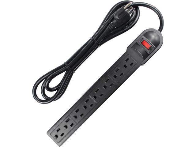 8 Port Power Strip Surge Protector, 6 Feet Cord with Lit Switch, for Home Office School Shop Garage, Wall Mountable,750J 15A 125V 1875W, 14AWG, UL...