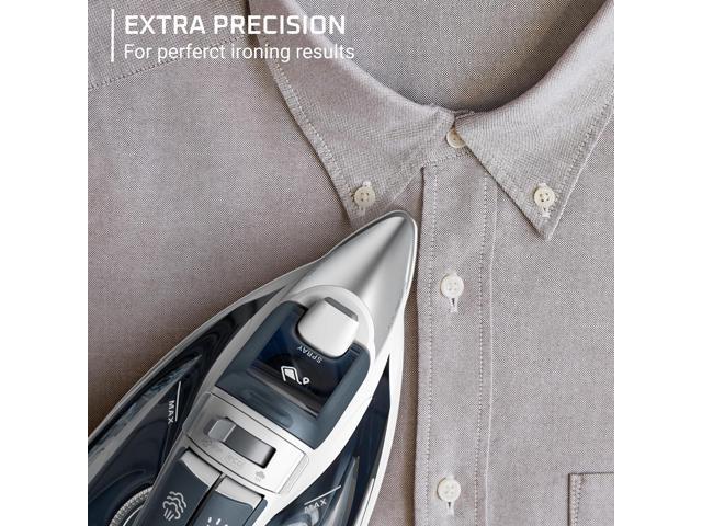 Rowenta Iron Steamer for Clothes, Focus Stainless Steel Soleplate, 400 Microsteam Holes, Powerful Steam Iron, Lightweight, Leakproof, 1725 Watts