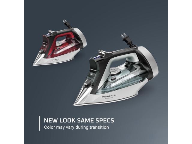 Rowenta Iron, Focus Excellence Stainless Steel Soleplate Steam Iron for Clothes, Retractable Cord, 400+ Microsteam Holes, Powerful steam, LED...
