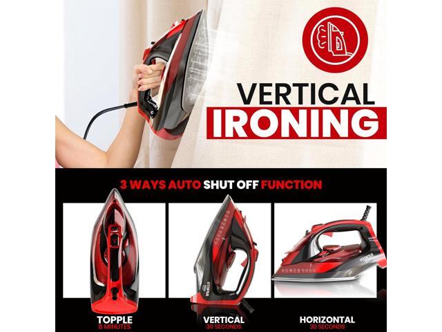 Utopia Home Steam Iron for Clothes - Non-Stick Soleplate - 1800W Clothes Iron With Auto-Off Safety Feature - Adjustable Thermostat Control,...