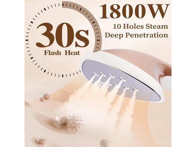 HAPAIS Steamer for Clothes,1800W Standing Garment Steamer 30s Heat-up with Adjustable Stable Double Rod,2-in-1 Flat & Hanging Ironing,Clothes...