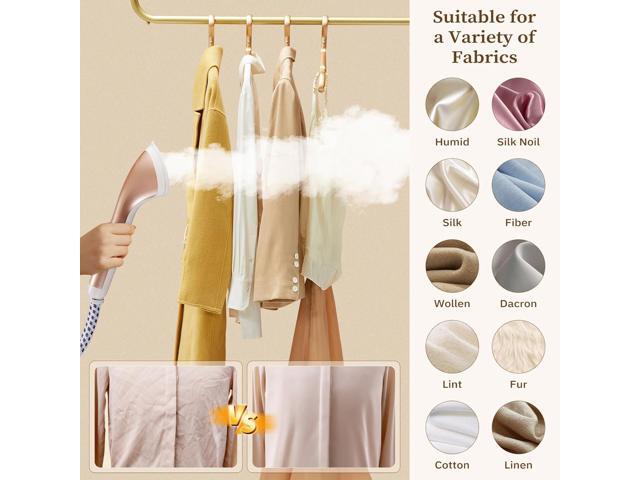 HAPAIS Steamer for Clothes,1800W Standing Garment Steamer 30s Heat-up with Adjustable Stable Double Rod,2-in-1 Flat & Hanging Ironing,Clothes...