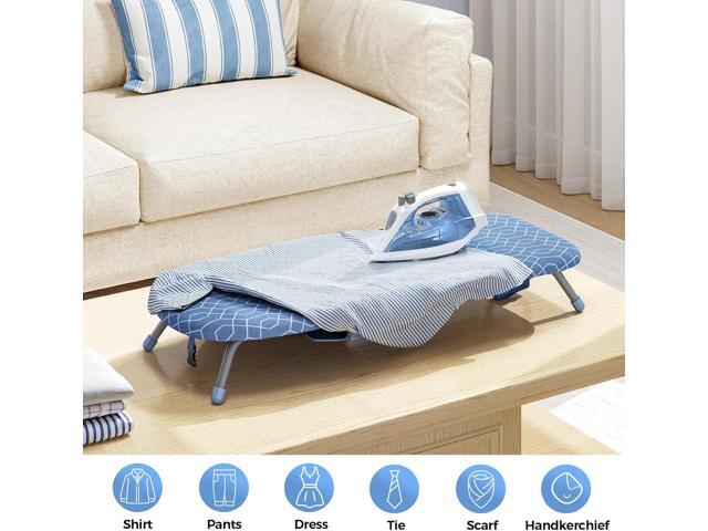 APEXCHASER Ironing Board Small with Iron Holder, Tabletop Small Iron Board with 2 Heat Resistant Ironing Covers, Portable Tabletop Ironing Board...