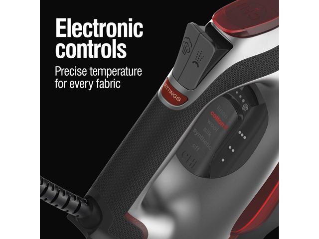 CHI Steam Iron for Clothes with Electronic Temperature Control, Titanium Infused Ceramic Soleplate, 1700 Watts, XL 10 Cord, 3-Way Auto Shutoff,...