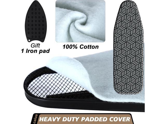 caius Ironing Board, Compact and Space Saver Full Size Ironing Board, Extra Wide Ironing Area with Extra Thick Heavy Duty Padded Cover, Stable...