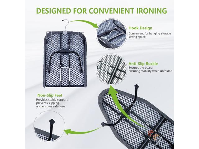 OMUACHIP Foldable Table Top Ironing Board with Iron Rest, Portable Ironing Board Small with Heat Resistant Cotton Cover, Mini Iron Board for Small...