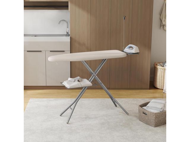 Yaheetech Ironing Board, Compact Iron Board with Cord Holder, Steam Iron Rest and Bottom Storage Tray, 9 Adjustable Heights & 3 Layer Cover,...