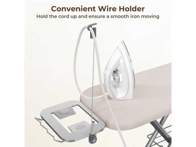 Yaheetech Ironing Board, Compact Iron Board with Cord Holder, Steam Iron Rest and Bottom Storage Tray, 9 Adjustable Heights & 3 Layer Cover,...