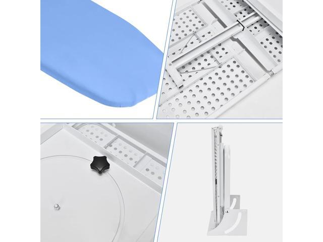Wall Mounted Ironing Board 38.7 x 12 Inch, 180° Swivel Heavy Duty Ironing Board with Heat Resistant Cover, Space Saving Wall Mount Folding Ironing...