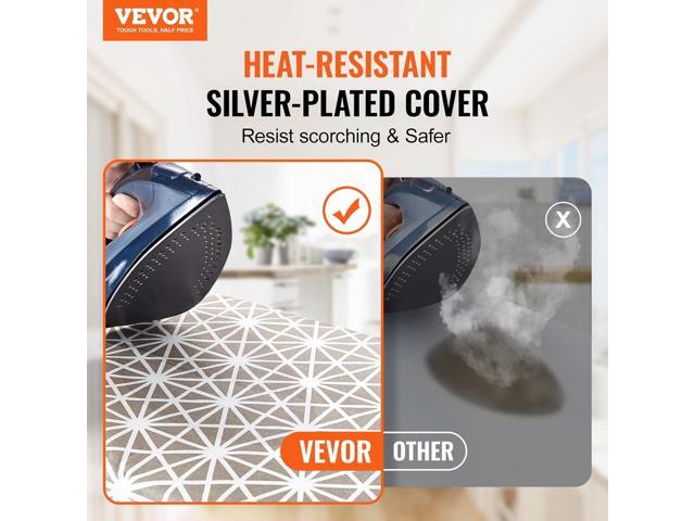 VEVOR Ironing Board with Large 51 x 13 Ironing Surface, Thickened 4 Layers Iron Board with Heat Resistant Cover and 100% Cotton Cover, 7 Adjustable...