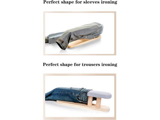 JELIMATE Sleeve Tabletop Ironing Board Portable Chest & sSleeves Ironing Board with Wooden Base for Tailor,Household,Laundry Rooms.