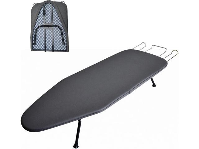 KuuDack Compact Foldable Tabletop Ironing Board - with Iron Rest and Heat Resistant Cover, Portable Non-Slip Mini Iron Board for Home and Travel