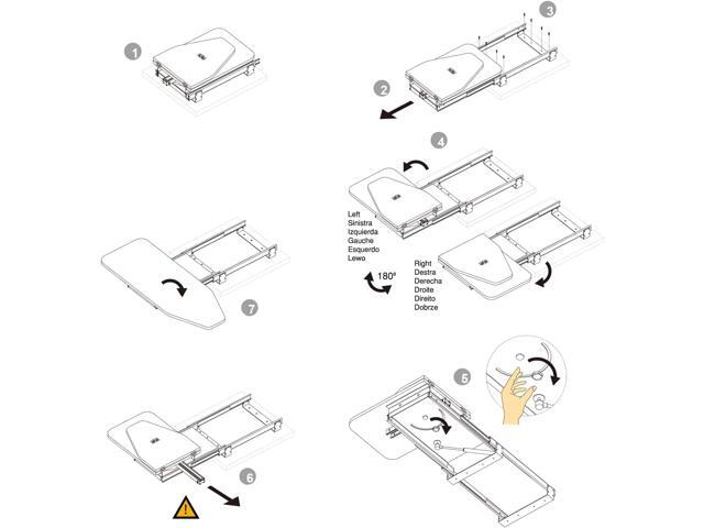 Hiding Ironing Board Foldable Ironing Station in Cabinet for Apartment & Small Room Sturdy Folding Board, Easy-Release Lever 11.8 (W) x 5.5 (H) x...