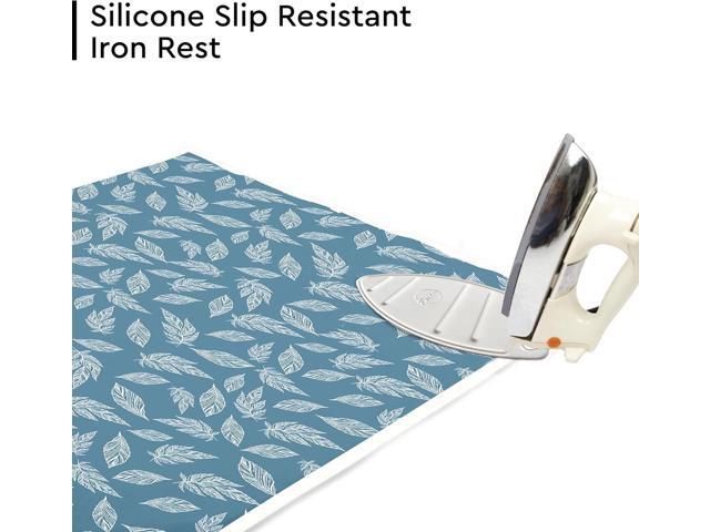 Encasa XO Ironing Mat/Pad (Large 48'x28') with 3mm Padding & Silicone Iron Rest for Steam Pressing on Tabletop or Bed - Heat Resistant, Portable,...