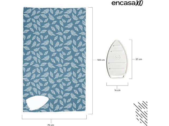Encasa XO Ironing Mat/Pad (Large 48'x28') with 3mm Padding & Silicone Iron Rest for Steam Pressing on Tabletop or Bed - Heat Resistant, Portable,...
