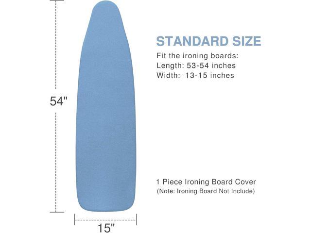 VividPaw Ironing Board Cover and Pad, Standard Size 15x54, Thick Padding, Elastic Edge, Silicone Coated, Resist Scorching, Adjustable Fastener,...