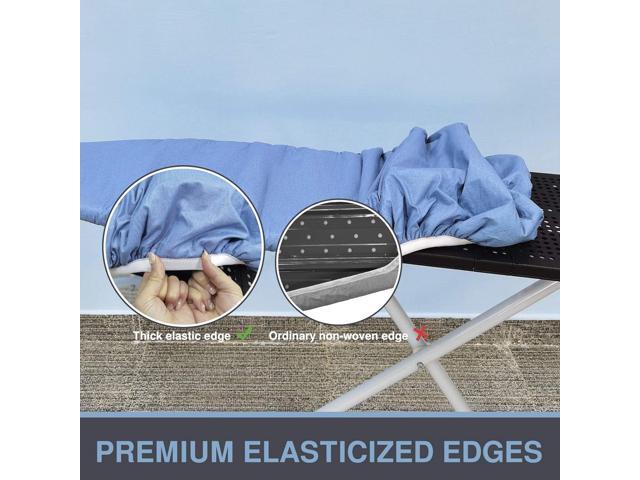 VividPaw Ironing Board Cover and Pad, Standard Size 15x54, Thick Padding, Elastic Edge, Silicone Coated, Resist Scorching, Adjustable Fastener,...