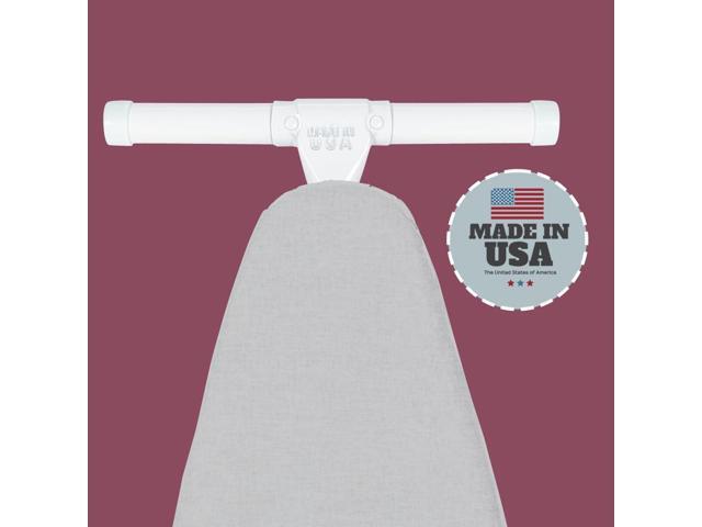 Full Size Ironing Board with Cover & Pad Made in USA by Seymour Home Products Adjustable Steel T-Legs, 35' High Perforated Top for Steam Durable...
