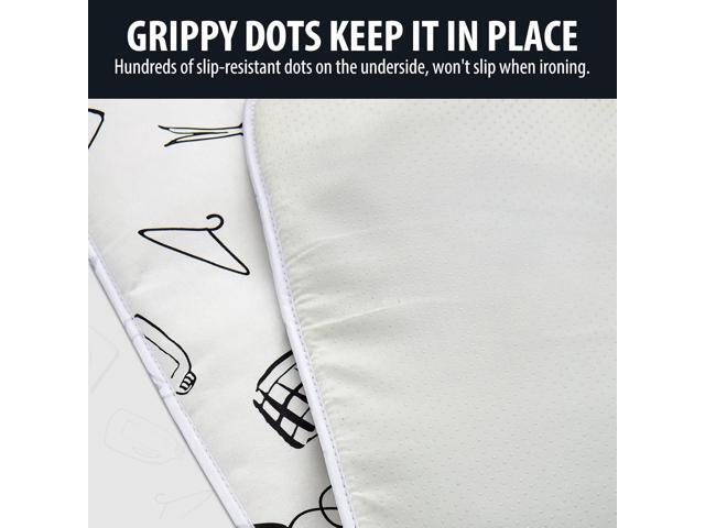 Seiritex Ironing Mat for Table Top, Portable Ironing Pad 39.4 x 18.9 inch Iron Board 5 in 1 Travel Iron Blanket for Counter top, Washer, Dryer, White