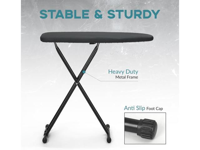 RAINHOL Ironing Board 48x15, Wide Heavy Duty Full Size Ironing Board, Sturdy Iron Table with Smart Hanger, Heat-Resistant Silicone Pad Iron Rest,...