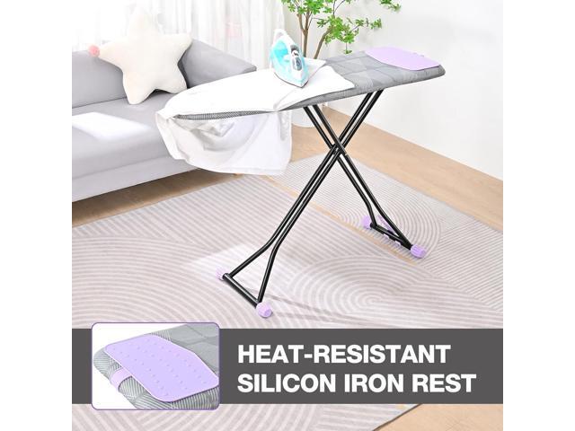 APEXCHASER Ironing Board with Iron Rest, Compact and Space Saver Iron Board, Extra Thick Cover, Height Adjustable, Wall Mount & Closet Hanger 13x43...