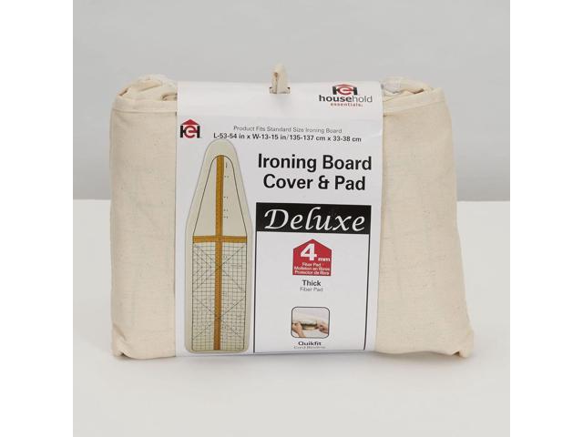 Household Essentials Deluxe Ironing Board Replacement Pad and Cover, Sewing Guide Pattern, Cream
