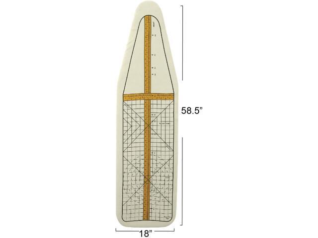 Household Essentials Deluxe Ironing Board Replacement Pad and Cover, Sewing Guide Pattern, Cream