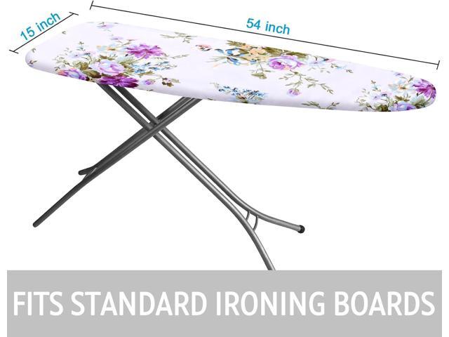 Rerrmico Ironing Board Cover and Pad 15x54 Inch Standard Ironing Board Cover with Elastic Edge and Hook and Loop Fasteners Scorch and Stain...