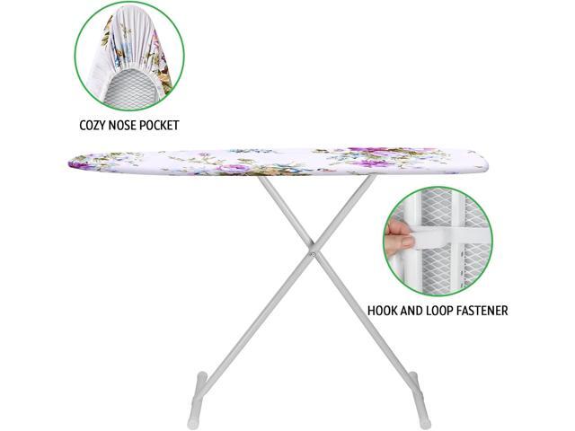 Rerrmico Ironing Board Cover and Pad 15x54 Inch Standard Ironing Board Cover with Elastic Edge and Hook and Loop Fasteners Scorch and Stain...