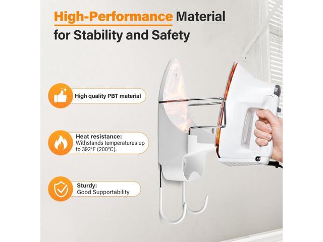 Alpinista Ironing Board Hanger Wall Mount Ironing Board Holder Wall Mount for Laundry Rooms Storage Organizer, White