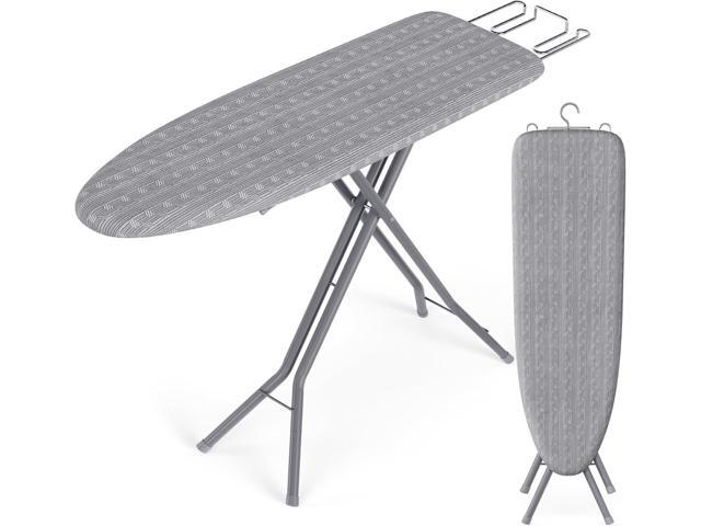 SONGMICS Ironing Board, Foldable Iron Board, Height Adjustable up to 35 Inches, with 4 Layered Cover and Pad, Iron Rest, Hook, Steel X-Legs, for...