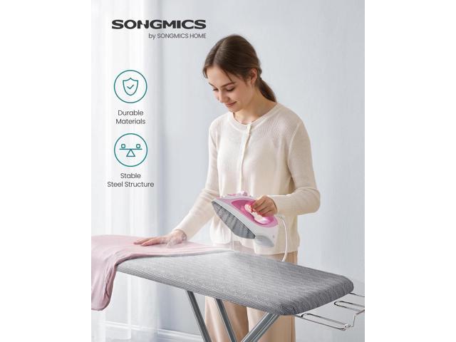 SONGMICS Ironing Board, Foldable Iron Board, Height Adjustable up to 35 Inches, with 4 Layered Cover and Pad, Iron Rest, Hook, Steel X-Legs, for...