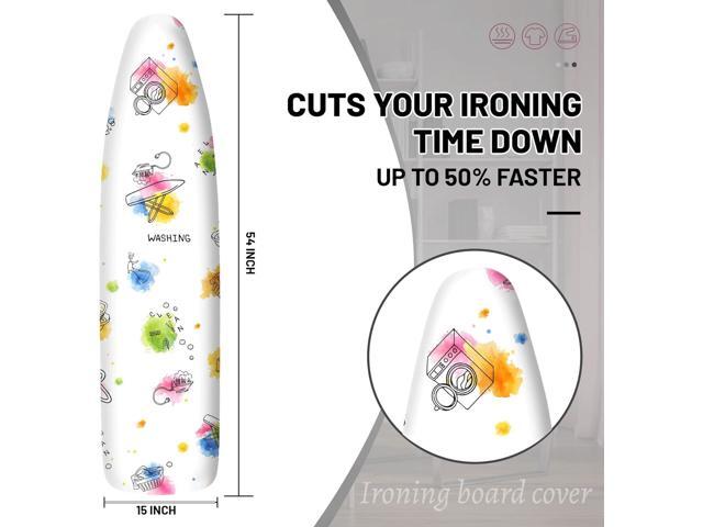 Extra Thick Ironing Board Cover and Pad, 15x54 Ironing Board Cover, Resist Scorching and Staining,Elastic Edges,Art of Life Iron Sew Laundry...