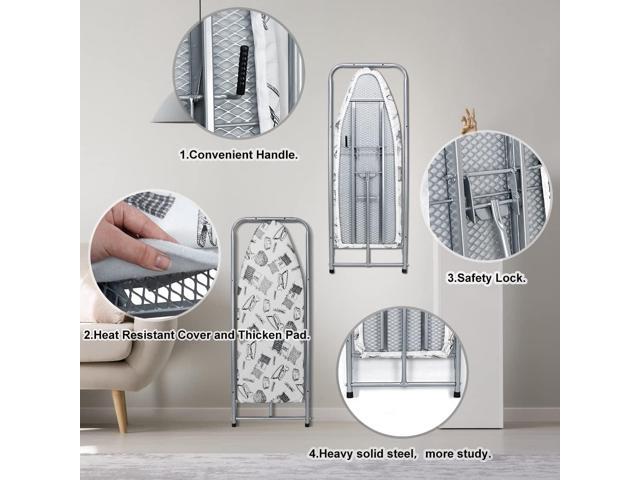 Duwee 14'x38' Wall Mounted and Door Mounted Ironing Board with Heat Resistant Cover