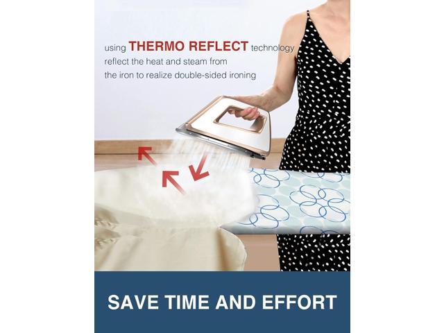 Sunkloof Ironing Board Cover and Pad, Resist Scorching and Staining, 15x54 Reflective Silicone Ironing Board Cover with Thick Padding Extra Thick...