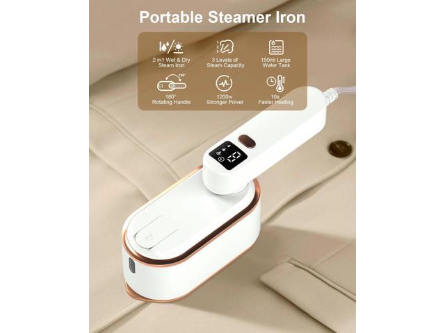 Travel Steamer Iron for Clothes - 1200W Handheld Size Portable Travel Steamer, 3 Steam Levels Clothes Steamer with LCD Screen, 10S Fast Heat-up...