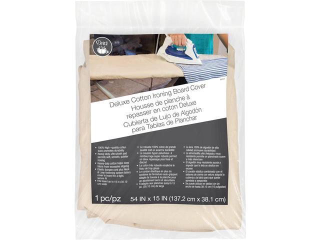 Dritz Clothing Care 82454 Deluxe Cotton Ironing Board Cover, 54 x 15-Inch, Beige