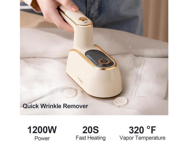 Travel Steamer for Clothes Portable Rotary Garment Iron 1200W Small Travel Steam Iron for Home, Dorm, College, 150ml Water Tank, Foldable Wrinkle...