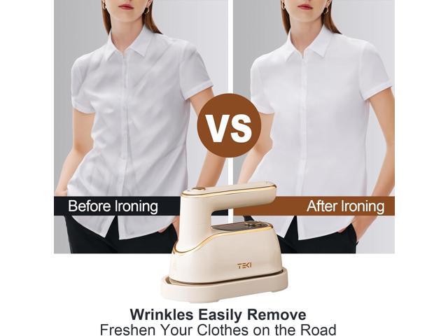 Travel Steamer for Clothes Portable Rotary Garment Iron 1200W Small Travel Steam Iron for Home, Dorm, College, 150ml Water Tank, Foldable Wrinkle...