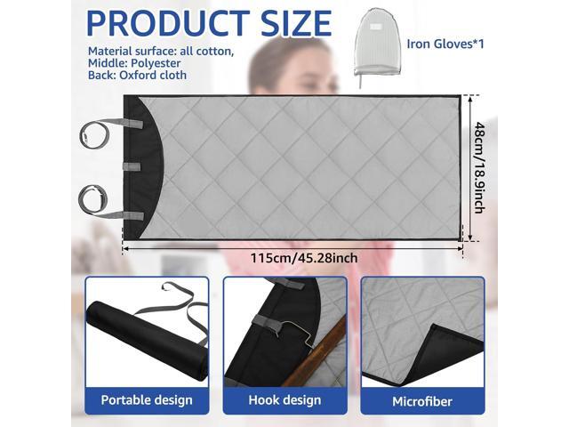 Kandishiex Over-The-Door Steamer Pad with Heat-Resistant Glove, Portable Vertical Ironing & Pressing Board, Ideal for Home & Travel Use,...