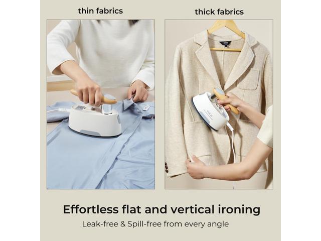 YIKA Steamer Iron for Clothes 2-in-1, Multi-Level Heating & Steaming Control, Handheld Steam Iron with Ceramic Coated Panel, Portable Fabric...