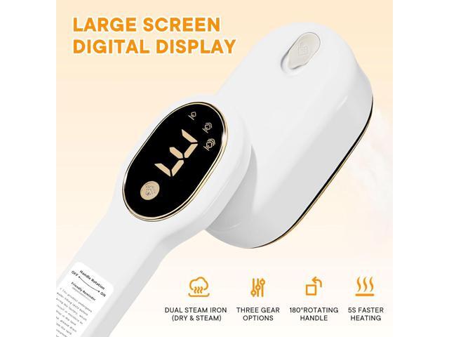 Smart Travel Steamer for Clothes, 1200W Handheld mini travel Steam All-in-One Portable Steamer Iron with LCD Display, 3 Steam Modes & 5s Fast...
