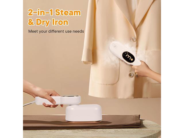 Smart Travel Steamer for Clothes, 1200W Handheld mini travel Steam All-in-One Portable Steamer Iron with LCD Display, 3 Steam Modes & 5s Fast...