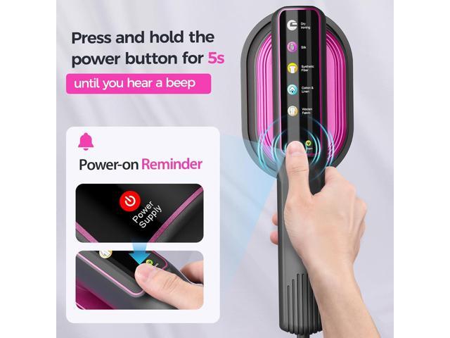 Travel Steamer for Clothes, 1200W Portable Steamer Iron 2 In 1, 13s Heat Up, LED Touch Display with 5 Modes, Large Ceramic Heat Panel, 110ml Tank,...