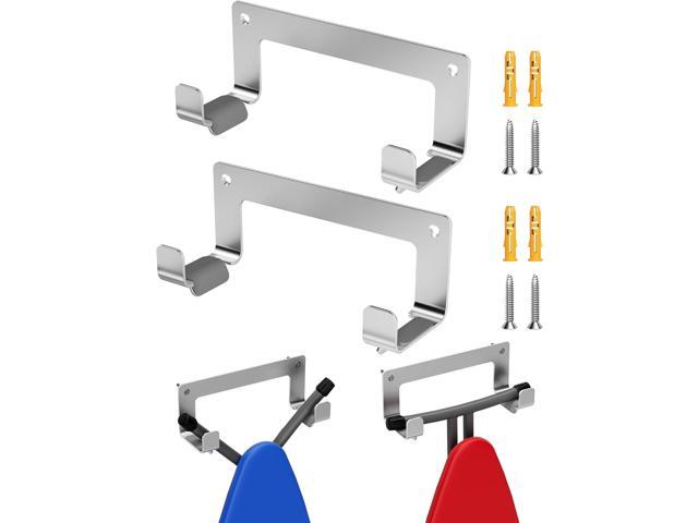 MUSVOH 2PC Ironing Board Hanger Wall Mount Stainless Steel, Y T Leg Ironing Board Holder Wall Mount for Laundry Room, Iron Board Hooks for Wall...