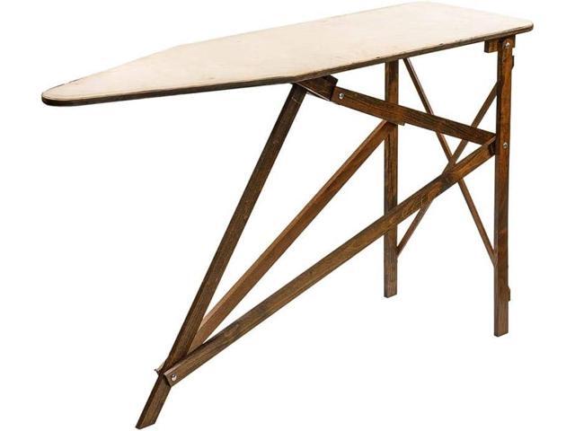 Lehman's Folding Wooden Ironing Board, Amish Made with Ironing Board Pad and Cover, Dark Finish