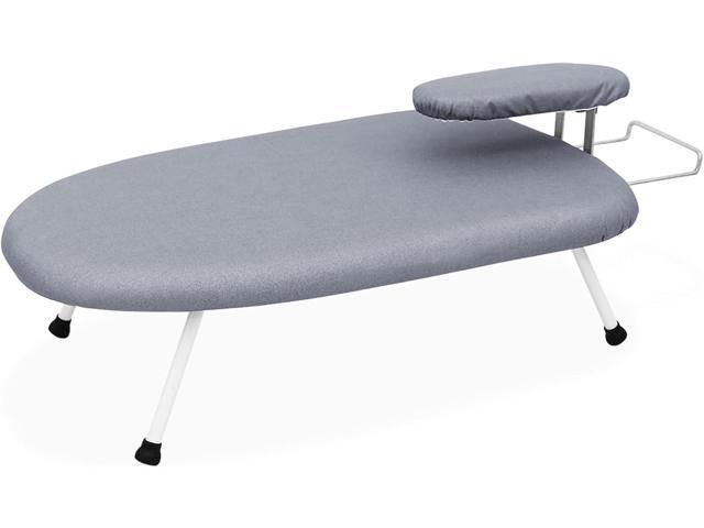 AKOZLIN Tabletop Ironing Board 23.6' L x 14''W x 7''H with Removable Sleeve Board - Folding Legs Cotton Cover Travel Countertop Iron Board