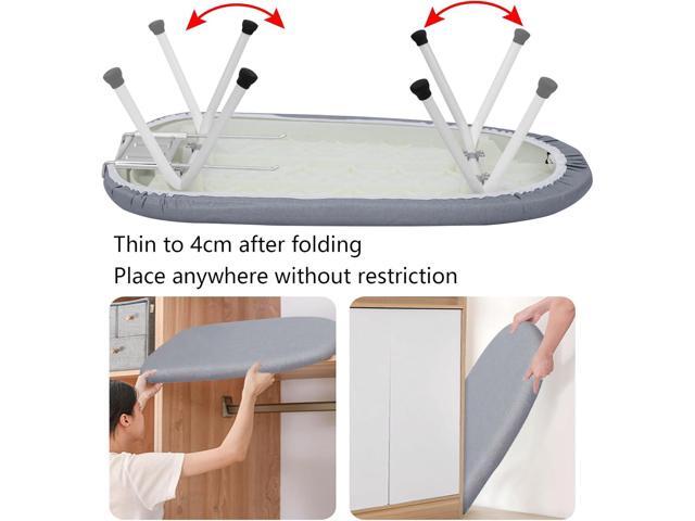 AKOZLIN Tabletop Ironing Board 23.6' L x 14''W x 7''H with Removable Sleeve Board - Folding Legs Cotton Cover Travel Countertop Iron Board